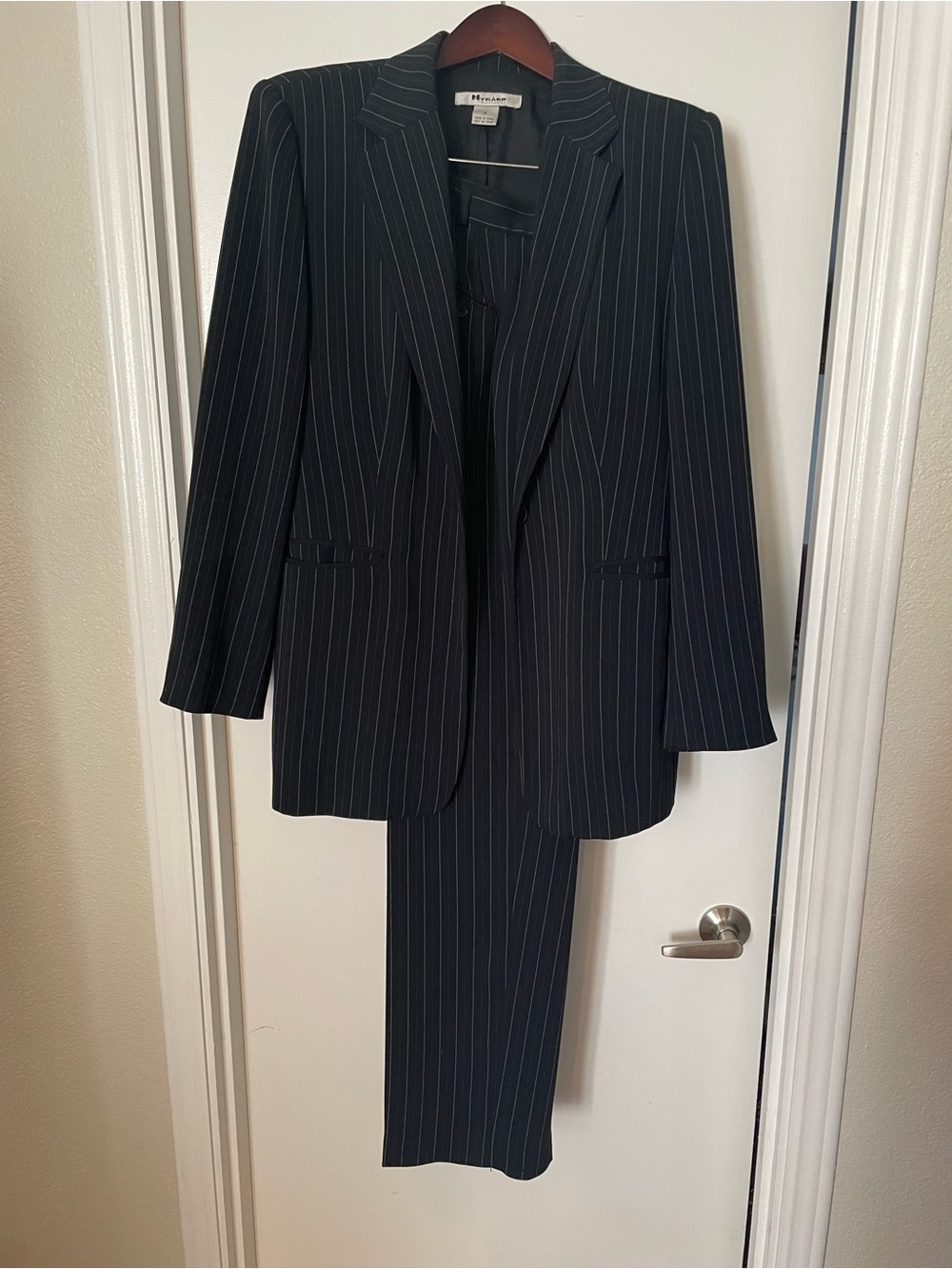Nygard Collection Blue Pinstripe Women's Blazer & Trousers